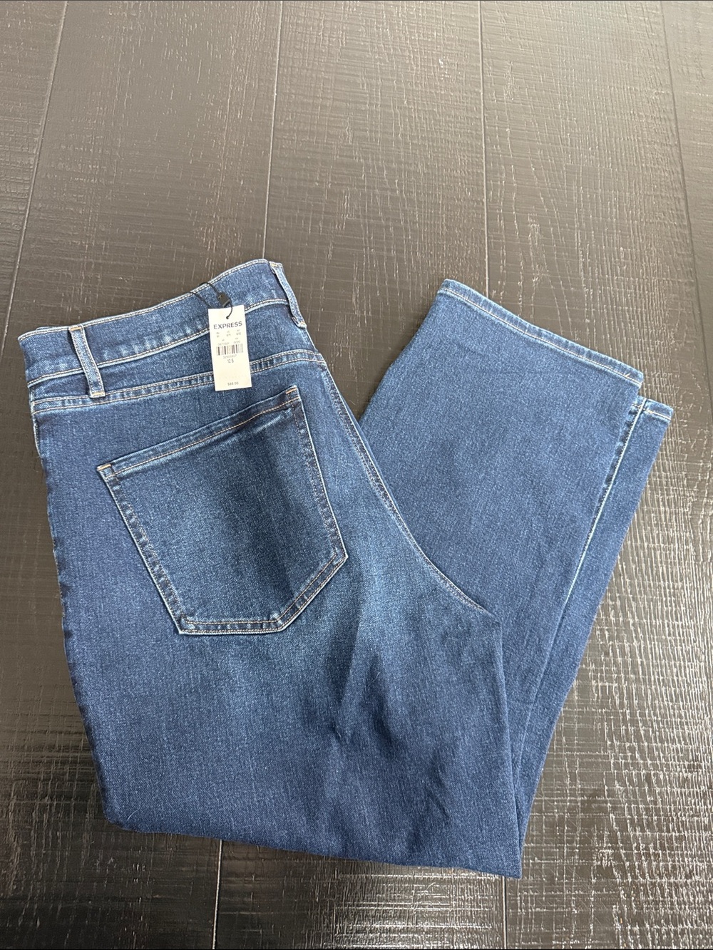 Express Women’s Straight Leg Jeans in Classic Blue Denim